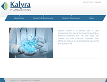 Tablet Screenshot of kalyrapharma.com